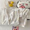 Pijama Yunduo de Algodón de Verano Nuevo para Mujer Dulce Dibujo Animado Manga Corta Shorts Traje Verano Casual Ropa para el Hogar Se Puede Usar Afuera