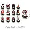 Festa de Aniversário Tema Caveira New Rock Pratos de Papel Descartáveis Copos Bandeirinhas de Puxar Toppers de Bolo Decorações