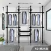 Arara de Roupas de Chão ao Teto Sem Furos, Rack de Armazenamento para Sala de Estar, Haste de Suporte para Varanda Quarto, Rack Combinado para Guarda-Roupa