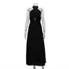 Vestido cruzado sin mangas con cuello halter, superventas transfronterizo, nueva colección 2026, vestido largo sexy de espalda descubierta, ropa para mujer al por mayor