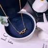 Moda Estilo Coreano Estilo Frío Hebilla de Herradura de Diamante Simple Chapado en Oro de 18 Quilates Collar Diseño Personalizado Joyería Metálica