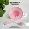 Sombrero de Paja para Mujer Celebridad de Internet Explosiones Orejas de Conejo Lindas Móviles Transpirable Sombrero para el Sol Dibujos Animados Verano Viaje Sombrero para Niños