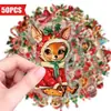 50 Pegatinas Navideñas Realistas para Mascotas de Compra Directa Transfronteriza para Fiesta, Materiales de Decoración DIY, Arreglo de Regalos y Pegatinas de Graffiti