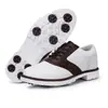 Sapatos de golfe antiderrapantes para dropshipping transfronteiriço, tamanho grande, impermeáveis, tênis esportivos estilo britânico, sapatos brancos respiráveis para homens