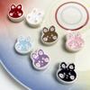 Cabeza de conejo goteando aceite diy cadena para teléfono móvil material con cuentas agujero pasante caricatura lindo rubor accesorios de joyería Año Nuevo rojo