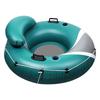 Fila flotante inflable personalizable transfronteriza con silla lounge de malla, artefacto flotante para agua al aire libre, cama flotante individual de PVC engrosado
