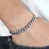 Nuevo Pulsera Cubana Vacío-Chapada Antidesvanecimiento Transfronteriza para Hombres y Mujeres, Joyería de Hip-Hop de Moda para Chicas, Pulsera de Acero Inoxidable Nk