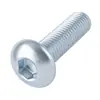 Tornillos de alta resistencia grado 10.9 de cabeza redonda con hexágono interior, tornillos de cabeza de plato con hexágono interior zincados en azul y blanco, tornillos de cabeza de copa, M3, M16