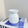 Horno de Aromaterapia Creativo Hueco Artesanía Luz de Vela para el Hogar Cerámica de Lujo Horno de Aromaterapia con Aceites Esenciales Compacto Purificación del Aire