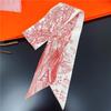Pañuelo de seda con 26 letras para el pelo, elegante y súper bonito, estilo coreano, decorativo, para atar bolsos, para mujer, novedad de 2022