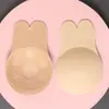 Nueva pegatina transfronteriza transpirable para levantar el pecho con forma de conejo, pegatina invisible de silicona para levantar el pecho.