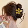 Pasador de Pelo Fresco Azul Tridimensional de Cinco Pétalos, de Alta Gama y Versátil, Pinza de Tiburón para el Accesorios del Cabello para la Parte Trasera de la Cabeza