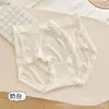 Calcinhas Máscara Leves, Respiráveis e Sem Costura para Mulheres, Cintura Média Jacquard de Renda com Forro Interno Probiótico 7A, Calcinhas Macias e Respiráveis