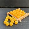 Lote de cuentas sueltas de cera de abejas amarillas con aceite de pollo para pulseras, collares y pulseras, accesorios de joyería, cuentas sueltas, colgantes al por mayor