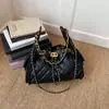 Bolsa tote estilo pequeno aroma de treliça de diamante transfronteiriça novo estilo bolsa balde de ombro bolsa de mão de ombro único toque de alta qualidade bolsa transversal com corrente