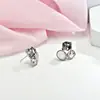 Pendientes Cuadrados de Azúcar Brillantes Incrustados de Cristal Simple Europeos y Americanos Pendientes de Piedra Ojo de Gato Lujo Ligero Versátiles Frescos Elegantes Pendientes Transfronterizos