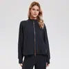Amazon Chaqueta de Yoga Holgada para Mujer con Cremallera Manga Larga Cuello Alto Secado Rápido Deporte Fitness Chaqueta de Primavera y Otoño