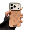 Otoño e Invierno Flor de Lazo de Cuero Marrón Adecuado para Funda de Teléfono Móvil Apple 16 Iphone17Promax 14 Suave 13