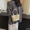 Bolsa de Palha Grande Capacidade para o Dia a Dia de Mulheres 2026 Nova Moda Elegante Versátil Bolsa de Ombro Tendência Bolsa Saco de Axila