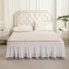 Saia de Cama Envolvente Saia de Cama Franzida Cortina Elástica Ajustada Saia de Cama com Elástico Pode Ser Fixada Abastecimento de Comércio Exterior