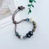 Pulsera de Cerámica Jingdezhen Nueva Pulsera de Cerámica China Joyería Estudiante Estilo Tíbet Cuerda Trenzada a Mano Puesto Regalo para Estudiante