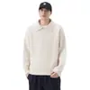 Suéter de Punto con Cuello Solapa Estilo Old Money para Hombre Invierno 2026 Nuevo de Alta Gama Holgado Casual Prenda Básica de Punto con Cuello POLO