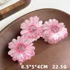 Presilha de Cabelo Estilo Coreano Margaridinha Imitação Acetato Tamanho Médio Presilha de Garra Presilha para Franja Girassol Presilha Tubarão Flor Fofa Versátil Cabelo Flor