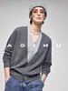 Cardigan de Punto Capa de Lana Cachemira Suave al Tacto, Tejido Fijo, Estilo Dos Piezas Falsas, para Viento CleanFit