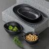 Vajilla de Melamina Negra Estilo Japonés Plato para Dip de Asador Condimento Plato Pequeño Tienda de Hot Pot Plato Pequeño Plato para Snacks Comercial