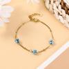 Europa e Estados Unidos transfronteiriços flores de cor vintage pulseira de contas tecida à mão aço inoxidável dopamina esfera de cristal novo feminino