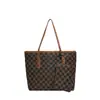 Bolsa de Hombro de Lona a Cuadros de Gran Capacidad Estilo Coreano para Mujer, Modelo Nuevo 2026, Esencial para el Viaje Diario, Bolso de Mano de Moda Personalizado