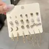 Nuevo Conjunto Combinado de Pendientes 2026 para Mujer, Lujo de Gama Alta, Elegantes, Pendientes de Diseño Único