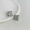 Pendientes Personalizados con Circonita Microincrustada y Agujas Chapadas en Plata, Minimalistas Líquidos de Alta Gama, Colección de Pendientes de Moda Mariposa