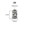 Tubo espaciador de plata tailandesa S925 tubo espaciador hueco de plata de ley accesorios para pulseras de cuentas DIY joyería