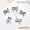 Populares accesorios para uñas de mariposa plateada en línea, metal, aleación tridimensional, lujo ligero, alta gama, venta al por mayor de accesorios para uñas