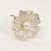 Fivela de lenço de flor CHA montanha retrô francesa fivela de lenço quadrado de flor elegante da moda nova popular fivela de canto multifuncional