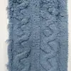 Jacquard de Poliéster Liso com Veludo Plush Dupla Face com Listras Verticais e Padrões Torcidos para Roupas de Casa, Têxteis Domésticos, Lenços e Tecido para Suéter