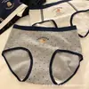 Ropa Interior de Algodón Puro Estilo Nuevo 2026 para Mujer, Entrepierna de Algodón Antibacteriano, Calzones Estilo Universitario para Niñas, Cintura Media, Oso de Dibujos Animados, Estudiante