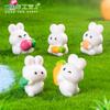 Micropaisagem de musgo, coelho de cenoura fofo criativo, jardinagem, paisagem, decorações faça você mesmo, acessórios, mini ornamentos pequenos