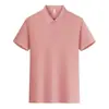 Camisa Polo Verano 2025 Fresca Transpirable Color Sólido Cuello Camisero Popular Manga Corta Camiseta Unisex Versátil Superior