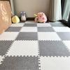 Alfombra Patchwork de Lino Alfombra para Gatear para Niños Tatami Resistente a la Suciedad Fácil de Cuidar Alfombra de Espuma para Piso de Dormitorio