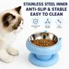 Comedero para gatos, plato para gatos, cuenco para comida de gato, cuenco de agua, cuenco de acero inoxidable para perros, cuenco para mascotas, accesorios para cuenco interior, comedero de acero inoxidable