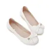 Nuevos Mocasines con Lazo para Mujer Otoño 2026 Versátiles de Punta Redonda Baja Piel Suave Suela Suave Zapatos Planos para Mujeres Embarazadas