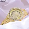 Reloj MISSFOX para mujer, moda europea y americana, con diamantes, impermeable, calendario, superficie totalmente de diamantes, luminoso, reloj de cuarzo para mujer