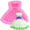 Molde de Silicona para Faldas, Vestidos sin Tirantes, Vestidos de Novia, Vestidos de Noche, Vestidos de Princesa, Molde para Decoración de Pasteles de Chocolate Fondant