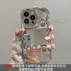 Adecuado para funda de teléfono Apple 15, iPhone 14 Soporte de los Cinco Dioses de la Suerte, 17 Pro Max Plateado Galvanizado, 13 Cobertura Total Anti-Caídas, 16