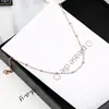 Estilo Japonés y K de Acero de Titanio Cuentas de Transferencia Tobilleras de Oro Rosa para Mujeres Temperamento Simple y Versátil Accesorios Personalizados Venta al por Mayor