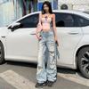 Jeans Rotos Minghai para Mujer, Pantalones de Verano Finos Estrechos de Pierna Ancha, Pantalones de Moda Desgastados, Nuevos Pantalones para Mujer 2026
