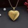 Europa y Estados Unidos moda transfronteriza simple cobre base corazón colgante collar regalo creativo DIY corazón marco de fotos cadena de clavícula mujeres