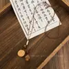 [Muxi] Nova Corrente de Suéter com Pingente Bodhi Caramelo Estilo Boêmio Chinês Acessórios Retro Zen Estilo Chinês